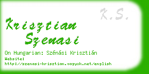 krisztian szenasi business card