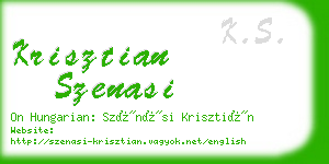 krisztian szenasi business card